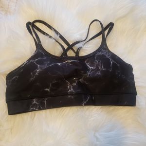 BuffBunny Black Marble Sports Bra